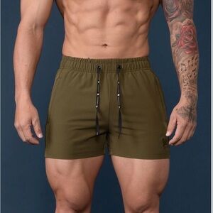 YoungLA Men's Athletic Shorts in Olive